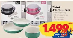 TİKTAK 4'LÜ TAVA SETİ